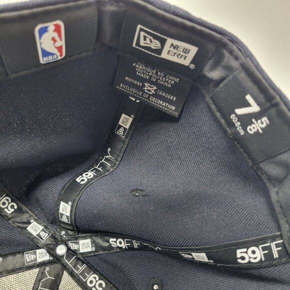 New Era Cleveland Cavaliers Cavs Fitted Hat Dark Navy Blue 7 5/8 lebron - Picture 8 of 8